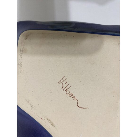 Hilborn Pottery By The Bay Pinch Wave Art Dish Handmade Canada Signed 11.5" - Picture 6 of 8